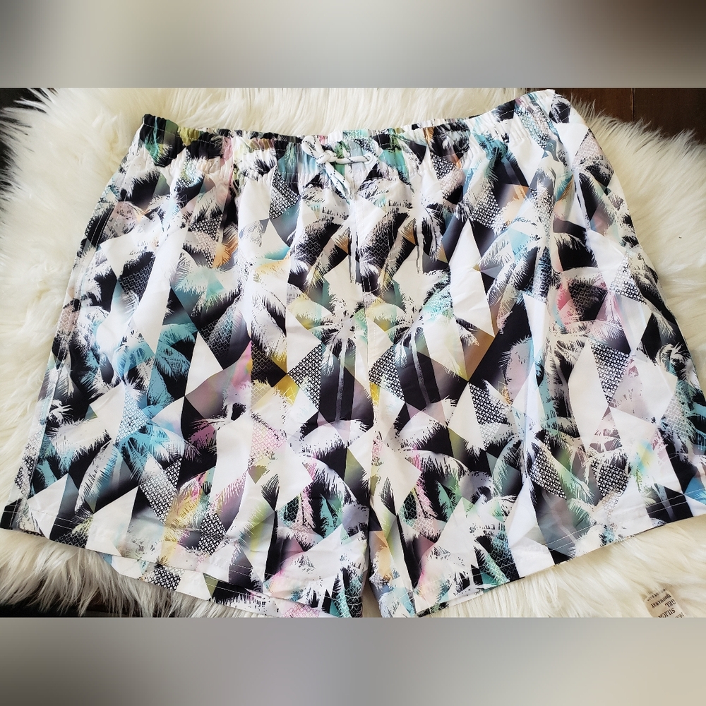 MARINA WEST Multicolor Geometric Men's Swimming Shorts